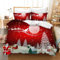 Leleyouzer Weihnachten Bettwäsche 135×200cm Kinder Weihnachts Bettbezugs Set Set Mikrofaser Bettwäsche Set mit 2 Kopfkissenbezügen 50 x 75cm(MC3)