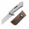 LINMOHERUI High-Carbon Steel Folding Pocket Tool, Men Cool Cutter 2.55'' Blade Folding EDC Gadgets, with Leather Storage Bag for Great Gift or Outdoor Camping