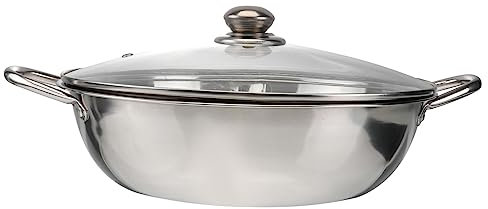 PRETYZOOM Juego de Ollas para Cocinar Ollas Calientes con Tapa de Vidrio Ollas de Inducción para Reuniones Familiares