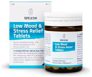 Weleda Low Mood & Stress Relief Tablets, Mild Symptons associated with Stress, Homeopathic Medicinal product, Vegan, 80 Tablets