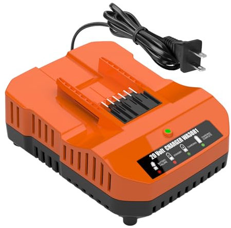 BECDXPal WA3881 Charger Replacement for Worx 20v Battery Charger Compatible with Worx 20v Batteries WA3522 WA3525 WA3544 WA3757 WA3575