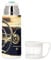 Thermoskanne aus Edelstahl mit integriertem Becher, Vintage-Auto, Armaturenbrett, Leder und Chrom – 350 ml – Thermosflasche