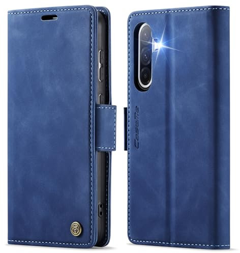 XYGLOW Handyhülle für Samsung Galaxy A56 5G Hülle Klappbar Premium PU Lederhülle Klapphülle【RFID Schutz】 Kartenfach Standfunktion Schutzhülle für Samsung A56 5G Flip Case Wallet Tasche Cover, Blau