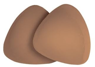 BRELESE Double Sticky Push-up Bra Inserts | Self-Adhesive | Both-Sides Sticky | Reusable Sticky Breast Pads for Bikini Top | Sports Bra | Wedding Dress Bra | Extra Boost Bra (Chocolate, C)