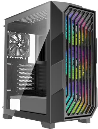 Xilence Xilent Breeze II X812.ARGB - Carcasa para Ordenador de Videojuegos (3 Ventiladores ARGB de 120 mm, 1 Ventilador PWM de 120 mm, Carcasa para Torre ATX, Panel Lateral de Cristal, Elegante Malla
