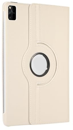 Compatible avec la tablette Huawei MatePad Pro 12.6 2021 - Coque arrière légère et multi-angles en cuir synthétique - Protection intégrale robuste et résistante aux chocs - Blanc