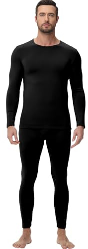 wirarpa Men's Thermal Underwear Set Long Johns Top & Bottom | Fleece Lined Base Layer, Thermal Leggings, Winter Warmth, Long Sleeve