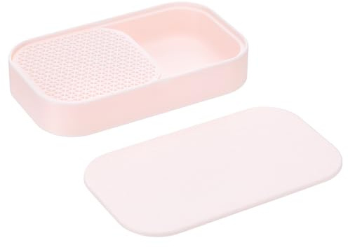 WEBEEDY Boîte à Couvercle à Pression pour Poudre de Maïs pour Pâte Fimo, Boîte de Rangement Rectangulaire Rose pour Bijoux et Décorations de Noël