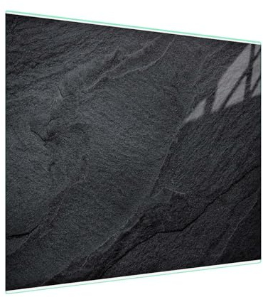 SFArt Herdabdeckung Glas 1 Teilig 80x52 – Gehärtetes Glas Schneidebrett & Ceranfeld Abdeckplatte – Hygienisch & Rutschfest – Schutz für Induktion, Ceran Obsidian