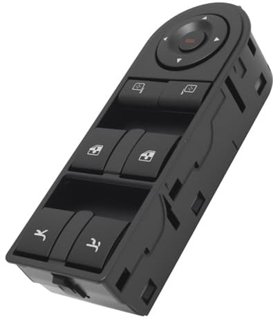 Ollanoos Fensterheber Schalter, Elektrischer Fensterheber Hauptschalter Ersatz für Vauxhall/Opel Tigra Twintop 2004-2016, ersetzt 93162636, 93162973