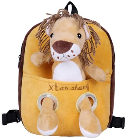 GLEAVI Kleinkind Kinderrucksack aus Plüsch Cartoon mit Schulanfang Party | Orange, Verstellbare Träger, Leichtes Design, für Kinderausflüge, Weicher Komfort, Lange Nutzungsdauer