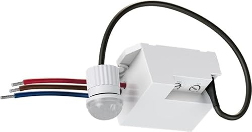 goobay Mini Bewegungsmelder für den Innenbereich Unterputz 360°, Kleiner Einbau Sensor für Decke & Wand, LED geeignet bis 400W, Lichtschalter Ersatz, Reichweite 8m weiß - 79604