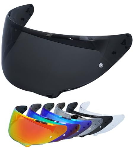 VCOROS Helmvisier für HJ-38/I71/F71 Motorradhelm Visier | Motorrad Windschutz Helm Objektiv Visier Integralhelm Visier UV-Beständig,Motorradhelm Visier Ersatz