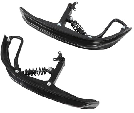 Tbest Paar ATV Winter-Schneeschlitten, Stabiler Schlitten aus Metall/Kunststoff für Go-Kart, UTV, Quad, Verbesserte Griffigkeit und Stabilität auf Schnee und Schlamm