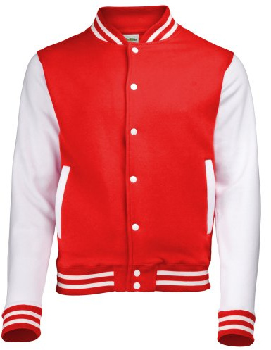 AWDis JH043MOXN / BURM, Men's Jacket, Multicolored (Fire Red/White), X-Large