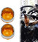 HDBUBALUS Motorrad ABS Visier Stil Blinker Linse Blinker Blenden Abdeckung für Harley Custom Cruiser #6