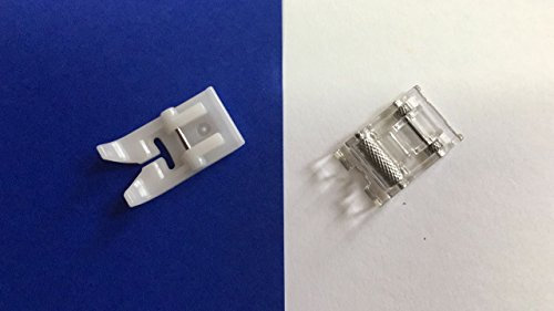 Nähmaschinenzubehör24 Teflonfuß + Rollenfuß Nähfuß für W6 Nähmaschinen N 1235, N 1615, N 1800 aus Kunststoff