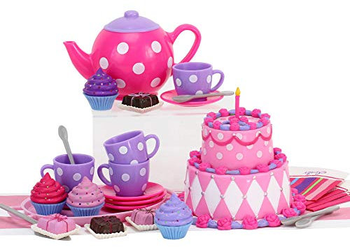 Sophia by Teamson Kids Complete Cake & Tea Party Accessoires für 18 Puppen