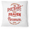 Fashionalarm Kissen Niemand ist perfekt - Frauen aus Bremen - 40x40 cm mit Füllung | Geburtstag Geschenk Idee für Bremer | Spruch Heimat Stadt, Farbe:weiß