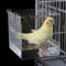 DEDC Vogelbadewanne Hängende Vogeltränke Schale Transparent Acryl Vogeltränke Box mit Haken Vogelkäfig Zubehör für Wellensittiche Finken Wellensittich Kanarienvogel