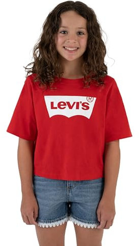 Levi's Lvg Light Bright Cropped Top Bambine e Ragazze, Super Red, 16 anni