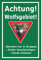 Melis-Folienwerkstatt Schild Achtung - Wolf-sgebiet - 30x20cm - Bohrlöcher - 3mm Hartschaum – 20 VAR S00359-207-E