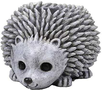 Roman 12510 Mini Igel Pudgy Pflanzgefäß, 7,6 cm Höhe, Harz und Stein Mix