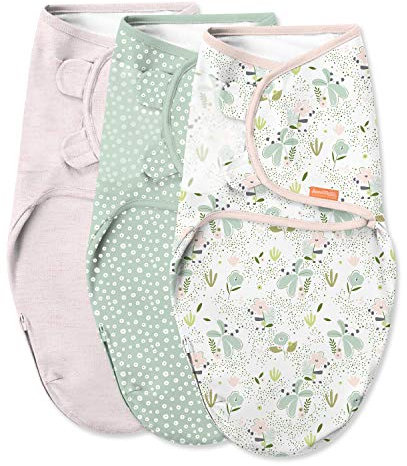 SwaddleMe Easy Change Wickeltuch (Peekaboo Panda), Größe S/M, 0-3 Monate, 3 Stück
