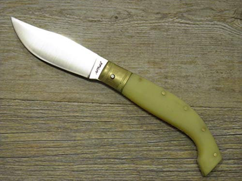 Knife Coltello 17 CM Sardegna SARDO ARBURESA Manico in Resina Gialla