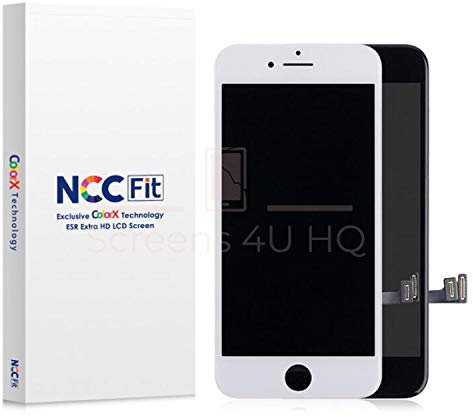 NCC Fit ESR Extra HD LCD Screen and Digitizer Display Replacement for iPhone 7+/7G+/7 Plus/ 7G Plus (Available in Black or White) (Black)