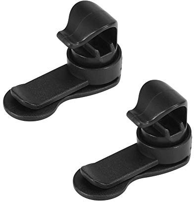 Shiwaki 2pcs Water Tube Clips Universal Water Bladder Hose Clip Removable Hydration Pack Clamp Magnetic Hose Holder - Black