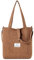 Makukke Damen Umhängetasche - Cord Handtasche, Shopper Damen Henkeltasche für Büro Schule Einkauf Reise, Braun, 34 x 7 cm (B D H)