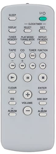 cigemay Telecomando Sostitutivo per Sony RM‑SC3 RM‑SC30 RM‑SC50 RM‑SC55 MHC‑RG29 MHC‑RG490S CMT‑EH10 CMT‑U1 CMT‑CPZ1 MHC‑RG222 MHC‑RG2, Telecomando del Sistema CD HiFi