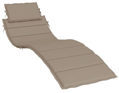 vidaXL Sonnenliegen-Auflage Taupe 186x58x3 cm