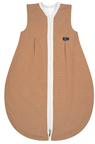 Alvi Schlafsack Baby Mäxchen Light,Kinder-Schlafsack ärmellos, Sommerschlafsack, Außensack (GOTS Starfish, 80 cm)