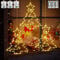 Therlan Weihnachtsdeko Fenster Beleuchtet, 3 Stück 55 LEDs Fensterbilder Baum Batterie Betrieben Mit Timer und Fernbedienung 8 Lichtmodi, LED Fensterdeko Weihnachten Beleuchtet Warmweißen