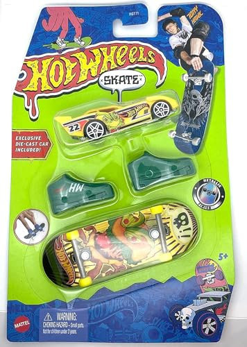 Hot Wheels Skate 2022 - Maximum Leeway - Tony Hawk - Metallic Skateboard und Auto