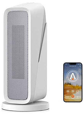 Zedelmaier 1500W Heizlüfter Energiesparend,Heizlüfter energiesparend leise weiss,Elektrische Heizgeräte Keramikheizung WIFI Weiß, 3 Heizstufen, APP-steuerbarer