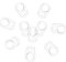 10pcs Morbido Anello Adattatore Clip, YiXuTag Ciuccio Clip Adattatore,Adattatore Per Clip Fittizio in Silicone Trasparente, Anello in Silicone Adattatore, Per Clip Supporto Porta Ciuccio Per Bambino