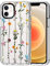 MOSNOVO Case for iPhone 12 Mini, [Buffertech 6.6ft Military-Grade Drop Protection] [Anti Peel Off Tech] Clear TPU Bumper Phone Case Cover Design - Wildflowers