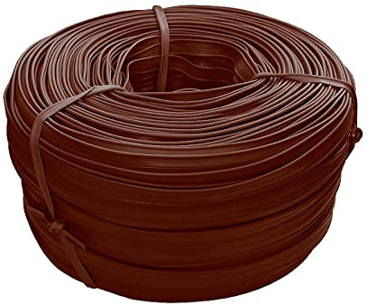 maDDma 10m Keder Ø 3mm x Fahne 7mm Kederband Biese Paspelband Wulstband PVC Farbwahl, Größe:Ø 3mm x Fahne 7mm, Farbe:braun