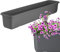 KADAX Blumenkasten 80 cm, Anthrazit – Balkonkasten aus hochwertigem Kunststoff, Pflanzkasten für Innen- und Außenbereiche, Blumentopf für Balkon, Terrasse, Fensterbank
