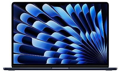 Apple 【2023 MacBook Air mit M2 Chip】 15,3 Zoll Liquid Retina Display, 8 GB RAM, 256 GB SSD Speicher, FaceTime HD 1080P Kamera, kompatibel mit iPhone/iPad; Mitternacht