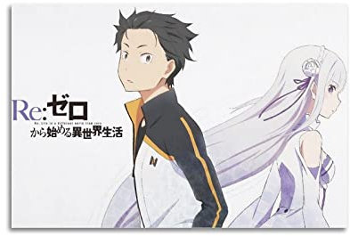 xze Anime Re Zero Poster, Raumdekoration, Leinwand, ästhetischer Posterdruck, Wandkunst, Dekoration, Poster, 30 x 45 cm, ungerahmt