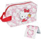 ENENSET Kitty Reise-Kosmetiktasche, große Kapazität, Cartoon-Kosmetiktasche, Make-up-Tasche mit Reißverschluss, PU-Reise-Kulturbeutel, Make-up-Zubehör, Organizer, Faltbare Aufbewahrungstasche,