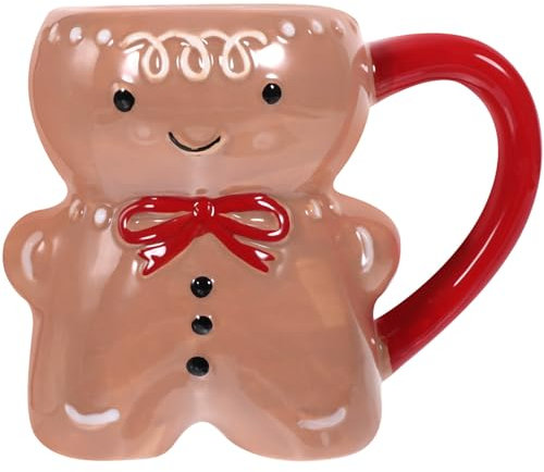 Gadpiparty Trinkbecher Schöne Teetasse Wasserbecher Aus Tasse Heiße Lebkuchenmann-becher Frohe Weihnachten-becher Neuheitsbecher Saftbecher Weihnachtsbecher Büro Haushalt Keramik Müslibecher