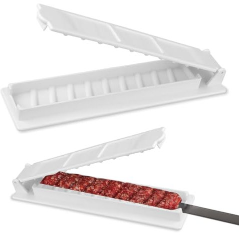 Plastic Kebab Maker Machine - Manual Kabob Mould Reusable Easy Kabob Maker Perfect for Barbecue Party and Outdoor Activities