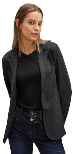 Street One Blazer QR Basic piqué, Noir, 36 Femme