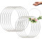 Anelli in Metallo Bianchi,Cerchio Metallo Allestimenti,12 Pezzi(15/20cm) Cerchi per Acchiappasogni,DIY Cerchi Metallo per Decorazioni,Cerchio per Ghirlanda,Anelli in Metallo,per Ghirlande Nuziali