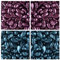 4 x 20 x Czech Glass Beads ZoliDuo 5 x 8 mm, 2 Colours in Right and Left Version, Alabaster Pastel & Burgundy Alabaster Pastel Petrol